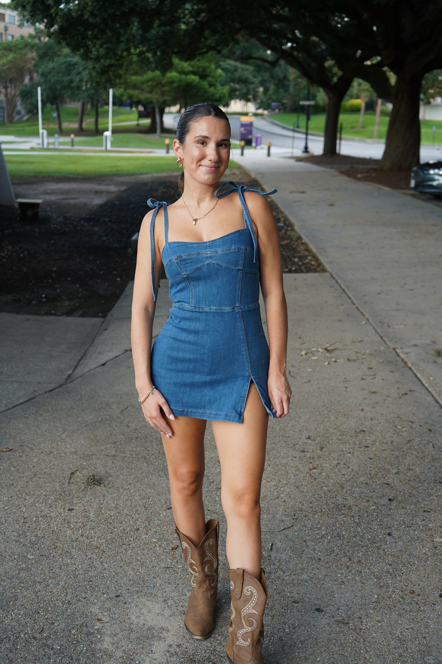 darling denim dress