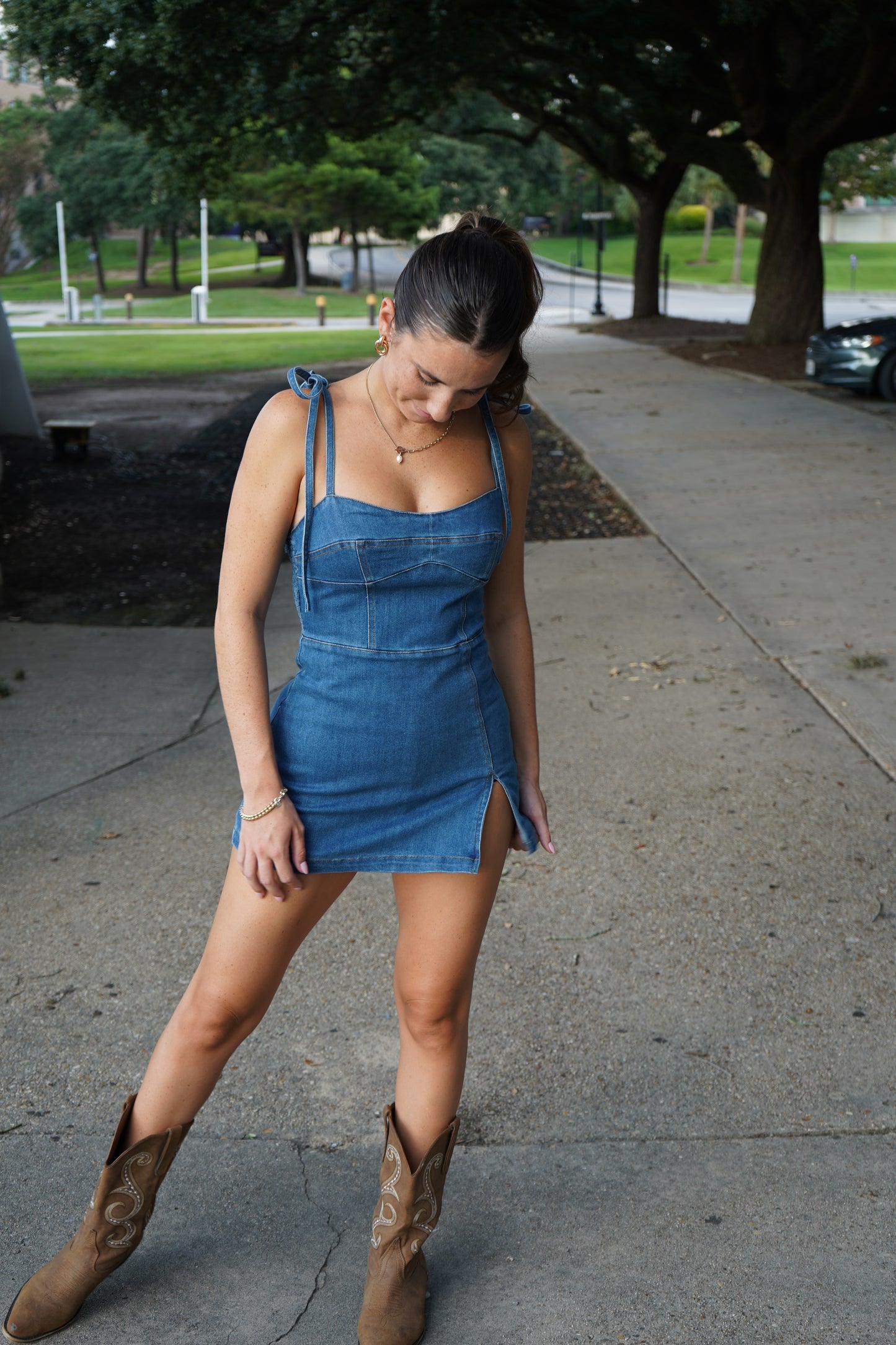 darling denim dress