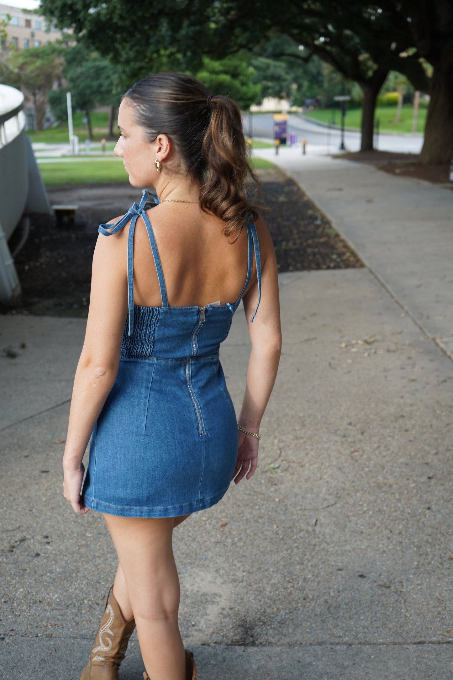 darling denim dress